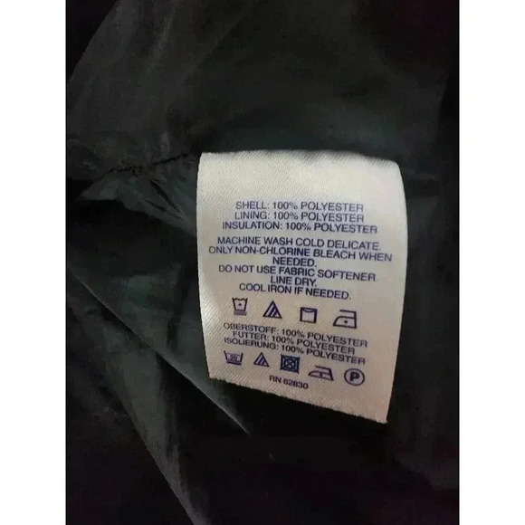 Lands End Quilted Jacket Women's M 10-12 Black Barn Chore Lightweight Coat Warm - Picture 4 of 4